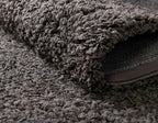 Unique Loom Solid Shag Collection Area Rug (10' x 13' 11" Rectangle, Graphite Gray)