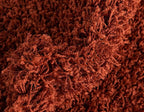 Unique Loom Solid Shag Collection Area Rug (7' 10" x 10' Oval, Terracotta)