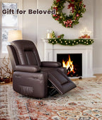 GarveeHome Oversized Electric Lift Recliner Chair - Heat and Massage, PU Leather Power Lift Recliner for Elderly & Mobility Impaired, Adjustable Back and Legs, Heavy Duty Lift Chair for Seniors