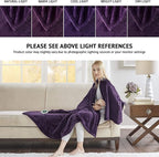 Beautyrest Heated Electric Blanket for Cold Weather, Fast Heating Heated Blanket, Auto Shut Off, Virtually Zero EMF, Multi Heat Setting, UL Certified, Purple Throw (60 inx70 in)