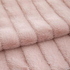 Pack of 2 Faux Fur Throw Pillow Covers 12x20 Inch Striped Decorative Soft Plush Couch Pillow Case Home Decor for Bed, Sofa, Living Room Pink