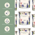 Pecksniff’s 3 Wick Candle – Lily & Lupin, 550 g / 19.4 oz – Long Lasting Burn, Elegant Home Decor & Relaxing Ambiance