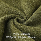 FUTEI Pack of 2 Moss Green Decorative Throw Pillow Covers 24x24 Inch Soft Cozy Solid Boucle Textured European Cushion Case,Modern Home Decor for Couch Bed Living Room