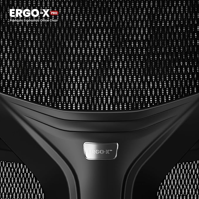 FLEXISPOT ErgoX-PRO Ergonomic Office Chair with Footrest Black – AeroWeave 5.0 Mesh Seat, 5D Lumbar, 7D Armrests, 4D Headrest, 551LBS Capacity – Office, Gaming, Home