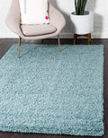 Unique Loom Solid Shag Collection Area Rug (2' 2" x 3' 1" Rectangle, Light Slate Blue)