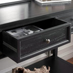 SAFAVIEH Home Collection Manelin Black/Antique Gold 3-Drawer Console Table for Living Room Foyer Bedroom Hallway Entryway Office