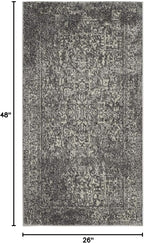 SAFAVIEH Evoke Collection 2'2" x 4' Grey/Ivory EVK256D Oriental Distressed Non-Shedding Living Room Bedroom Accent Rug