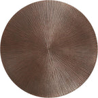 Kate and Laurel Engles Traditional Adjustable-Height Pedestal Drink Table; 10 x 10 x 30; Bronze; Vintage Round Indoor Metal Plant Stand with Embossed Sunburst Pattern