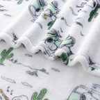 Berkshire Blanket Peanuts® VelvetLoft® Cute Character Snoopy Plush Throw Blanket,Snoopy Desert Travel White,Throw 55 in x 70 in (Official Peanuts® Product)
