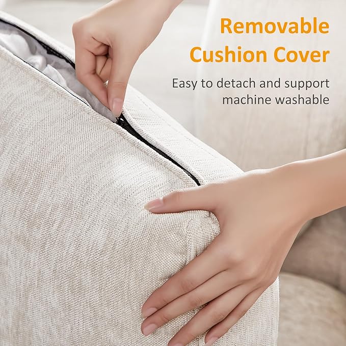 VANOMi Modular Sectional Sofa, Convertible Couch Modular Sofa Without Ottoman, Sectional Sofas for Living Room Small Apartments