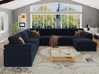 EASE MOOSE Oversized Modular Sectional Sofa with Ottoman, Modern Luxury U Shape Sectional Wide Deep Modular Couch, U Shaped Couch for Big Spaces Living Room