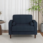 Oversized Accent Chair Set of 2, Corduroy Fabric Mid Century Modern Armchair with Large Seat for Living Room Bedroom Reading