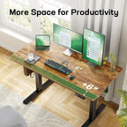 Electric Standing Desk with One-Piece Desktop,48 x 30 inch Height Adjustable Office Gaming Computer Desk with Tabletop, Home Office Stand up Desk with 4 Memory Presets, table for Bedroom(2 Packages)
