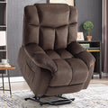 CANMOV Power Lift Electric Recliner Chair for Elderly- Heavy Duty and Safety Motion Reclining Mechanism-Antiskid Fabric Sofa for Living Room, Chocolate