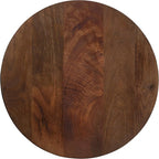 Kate and Laurel Aja Modern Side Table; 15 x 15 x 23; Walnut Brown; Decorative Modern Geometric Wood Bedroom Nightstand Table with Round Tabletop and Unique Slanted Legs