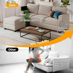 85'' L Shaped Couch with Armrest Organizer,3 Seats Sofas with Movable Ottoman,Comfy Sectional Sofa with Thick Cushion,Chenille Sectional Couches for Living Room,Bedroom,Apartment,Home Furniture,Khaki