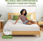 EGOHOME Full Size Memory Foam Mattress, 12 Inch Bed Mattress in a Box with Cooling Green Tea Gel, Relieve Pressure with Medium Support, CertiPUR-US Certified, 75''L x 54''W, White