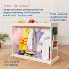 ECR4Kids Streamline Dress-Up Island, Costume Organizer, White Wash