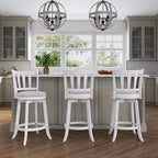 HILLSDALE Presque ISLE Wood Counter Height Swivel Stool White