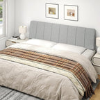 King Size Headboard Only-No Assembly, Upholstered Headboard King Size Linen Fabric Modern Style Headboards for Adjustable Bed Extra-Thick, Light Gray