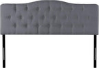 Naomi Home Cassandra Queen Tufted Headboard, Upholstered in Durable Linen Fabric – Premium Foam Cushioning, Adjustable Height, Floating Wall or Bed Frame Mount, Compatible with Adjustable Beds