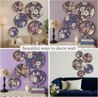 RITUALISTIC Oriental Blooms Iron Wall Art Plates – Set of 5 Decorative Plates | Floral & Nature-Inspired Metal Wall Decor | Elegant Wall Hanging for Bedroom & Home Decor Accent | Christmas gifts