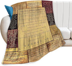 Christian Bible Blanket 10 Commandments Throw Blanket Christian Gifts and Decor Religious Bible Verse Blanket for Women Men Kids Adults Soft Warm Cozy Fleece Blanket for Couch Sofa Bed 50"x40"