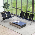 Kinsuite 5-Seat Office Guest Chairs & Reception Chairs - Waiting Room Chairs Airport Reception Seat Bench, Guest Chairs with Arms Lobby Bench Seating for Office Bank Airport Hospital, Black