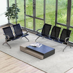 Kinsuite 5-Seat Office Guest Chairs & Reception Chairs - Waiting Room Chairs Airport Reception Seat Bench, Guest Chairs with Arms Lobby Bench Seating for Office Bank Airport Hospital, Black