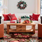 ZWJD Christmas Pillow Covers 18x18 Set of 2 Chenille Throw Red Cushion Covers with Elegant Design Soft and Luxurious Decorative Pillows for Couch, Bed, and Christmas Decor
