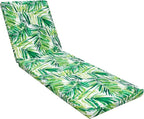 Tommy Bahama Chaise Cushion, 23" X 75" X 2.5", Coastal Palm Green Leaf