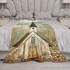 Christian Church Blanket Religious Gifts for Women Men Christian Throw Blanket for Kids Adults Soft Warm Cozy Fleece Blanket for Couch Sofa Bed 50"x60"