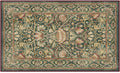 RUGGABLE x Morris & Co Machine Washable Area Rug – Lodden Soft Evergreen & Gold 3x5, Stain-Resistant, Non-Slip – Small Rugs for Living Room, Bedroom, Hallway, Entryway & Office–with Standard Pad