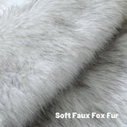 FUTEI Black White Decorative Throw Pillow Covers 12x20 Inch Set of 2,Soft Fluffy Faux Fox Fur Textured Lumbar Pillow Case,Modern Home Decor for Couch Living Room