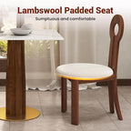 Sintered Stone Square Office Table - Meeting Desk for Small Offices (Walnut‌ Leg and White Top, 1 Table Only)