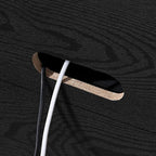 Henn&Hart Rectangular TV Stand with 26" Crystal Fireplace for TV's up to 78" in Black Grain, for Home, Living Room, Bedroom, Entertainment Room, Office