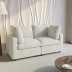 WJShome Cloud Sectional Couches for Living Room,67" Convertible Love Seat, 2 Seater Modular Sectional Sofa,Deep Seater Furniture Sets,Beige