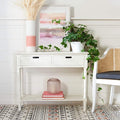 SAFAVIEH Home Collection Landers Distressed White 2-Drawer Console Table CNS5710A