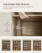 VASAGLE CUSTOS Collection - Shoe Bench, Storage Bench with Padded Seat, Entryway Bench with 10 Compartments, for Bedroom, 11.8 x 40.9 x 18.9 Inches, Camel Brown and Cappuccino Beige ULHS010K02