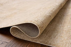 Loloi Chris Loves Julia Palma Collection PLM-07 Wheat/Taupe 2'-7" x 12'-0" Fringe Runner Rug Vintage Style Boho Living Room Bedroom Carpet