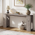 Tribesigns 70.9-Inch Long Console Table, Farmhouse Wooden Entryway Sofa Table Behind Couch, Narrow Entry Console for Living Room, Hallway, Entrance, Foyer, Grey