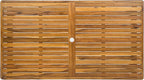 Christopher Knight Home Patio Rectangular Acacia Wood Dining Table with Umbrella Hole, Sturdy for Outdoor Dining, BBQ, Garden, Pair with Dining Chair/Bench, Teak Finish