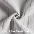 FUTEI Grey Chenille Decorative Throw Pillow Covers 16x16 Inch Set of 2,Soft Embossed Striped Textured Cushion Case,Modern Home Decor for Couch Bed Living Room