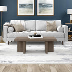 Henn&Hart Dimitra Coffee Table, 44" Wide, Gray