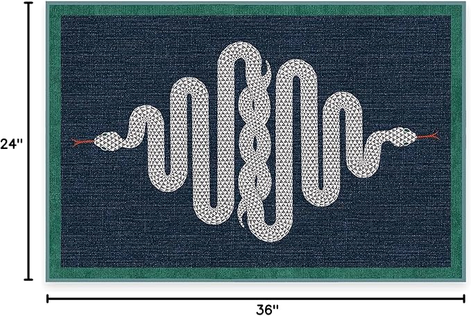 RUGGABLE x Jonathan Adler Machine Washable Modern Area Rug – Venom Sapphire 2x3, Stain-Resistant, Non-Slip – Small Rugs for Living Room, Bedroom, Hallway, Entryway & Bathroom–with Standard Pad