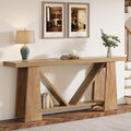 Tribesigns 70.9-Inch Extra Long Console Table, Farmhouse Entryway Table with Storage, Narrow Wooden Couch Table Behind Sofa for Living Room, Entrance, Hallway