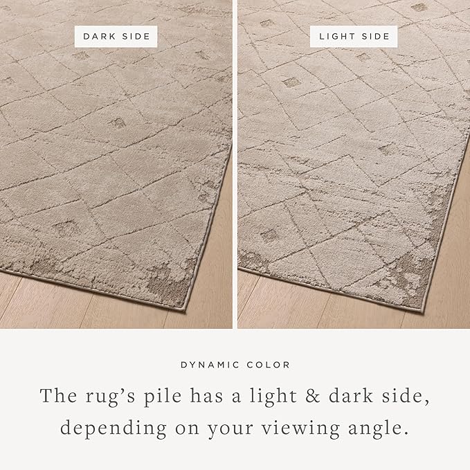 Loloi Amber Lewis Monty Collection MOT-05 Beige/Natural 6'-7" x 9'-3", .50" Pile Height, Area Rug
