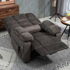 3-Motor Lift Chair with Adjustable Seat Height Zero Gravity Lay Flat Recliner with Heat Massage, Big Man Lift Recliners 400 lbs for Elderly Storage Cup Holders, Tall Man Recliners