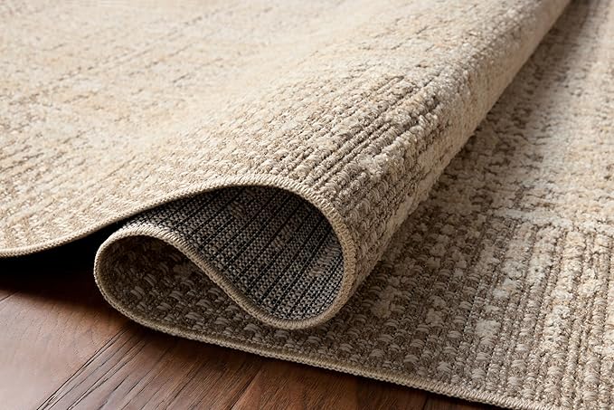 Loloi Amber Lewis Bexley Collection BEX-06 Natural/Taupe 11'-6" x 15' Area Rug Neutral, Textured, Living, Bedroom, Dining, Carpet