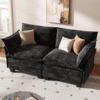 KKL Modular Sectional Sofa, Loveseat 2 Seater Cloud Couch, Chenille Modern Sectional Couches for Living Room, Apartment